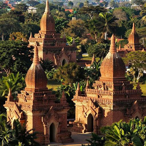 Ancient Temple Complex in Lush Forest