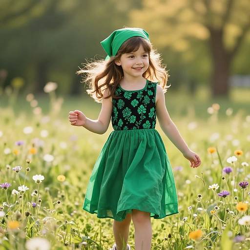 Young Girl in Floral Meadow