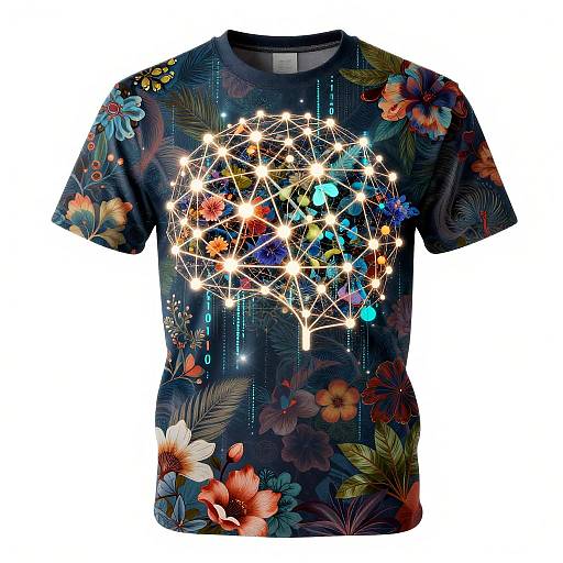 Neural Network Floral Tech Tee