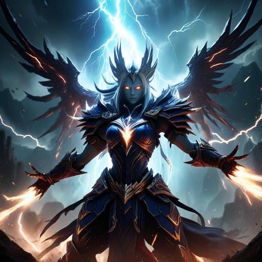 Dark Angel Warrior with Lightning Powers