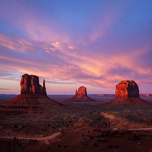 Sunset Over Monument Valley Buttes