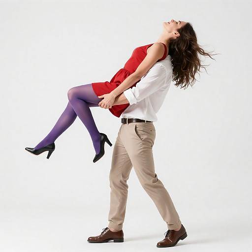 Dynamic Couple in Motion Photography