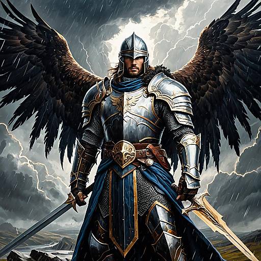 Epic Storm Paladin Character Portrait