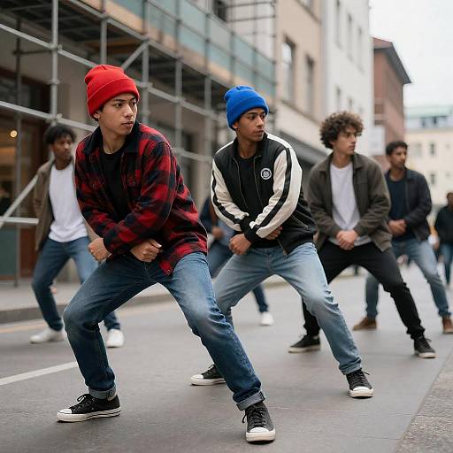Energetic Street Dance in Urban Setting