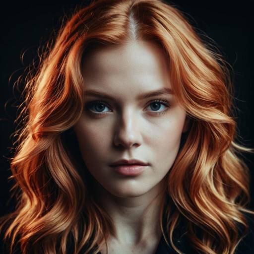 Portrait of Adult Woman with Strawberry Blonde Hair