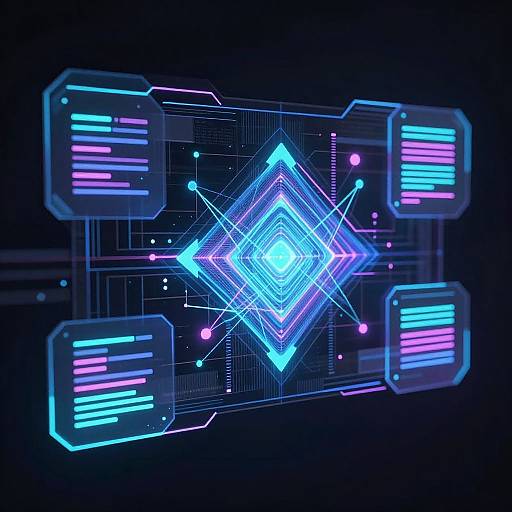 Futuristic Cyberpunk Digital Interface