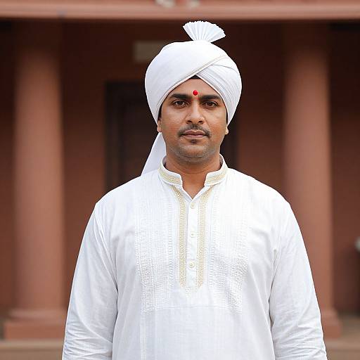 Velu Nachiyar Inspired Turbaned Man