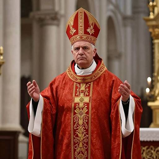 Solemn Priest in Grand Cathedral