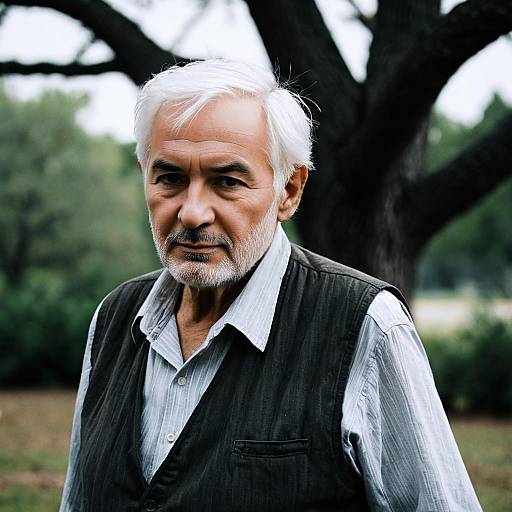Elaborate Outdoor Portrait of an Elderly Man