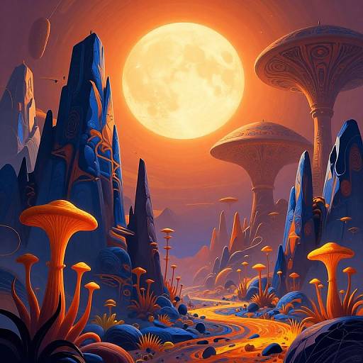 Surreal Alien Planet Landscape