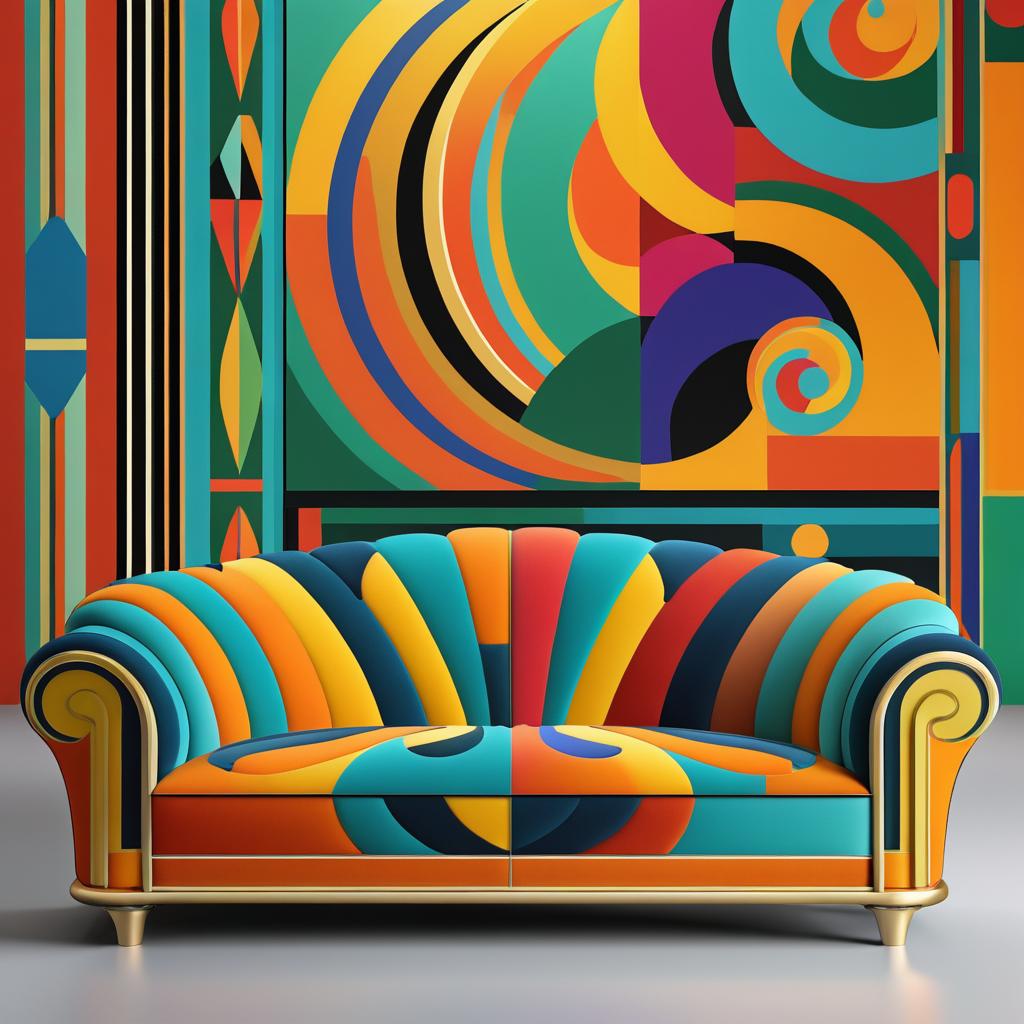 Vivid Art Deco Sofa Designs Inspired by Picasso