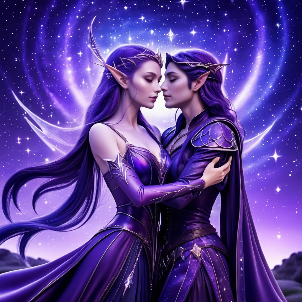 Ethereal Violet Sorceress and Elf