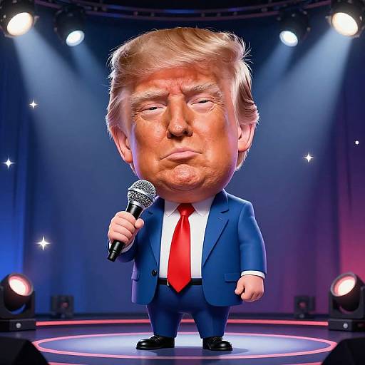 Playful Donald Trump Cartoon Character