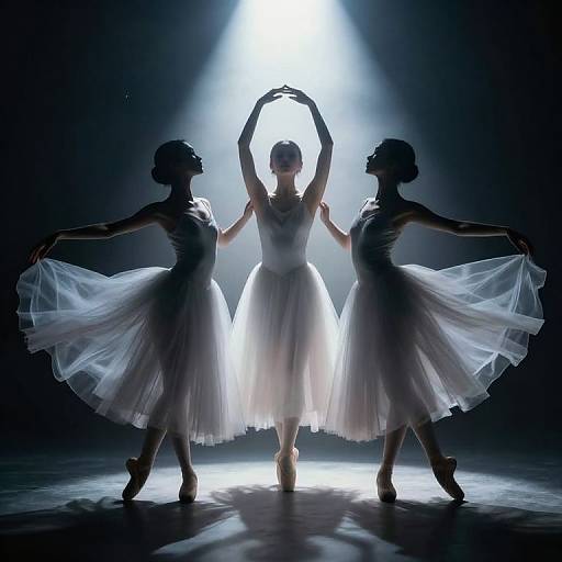 Ethereal Ballerinas in Radiant Light