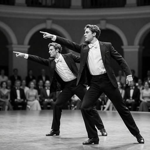 Dynamic Duo: Black and White Dance Capture