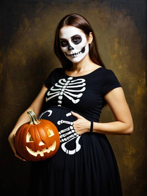 Humorous Halloween Maternity Outfit Idea