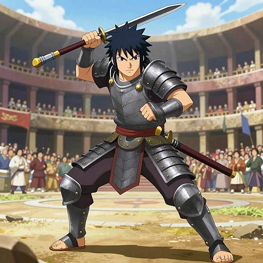 Fierce Gladiator in Coliseum