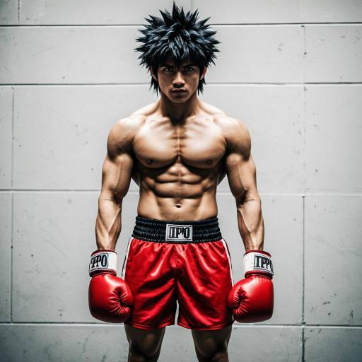 Cosplay Boxer with Muscular Physique
