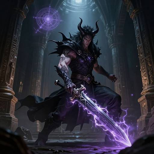 Hexblade Warlock Casting Dark Spell