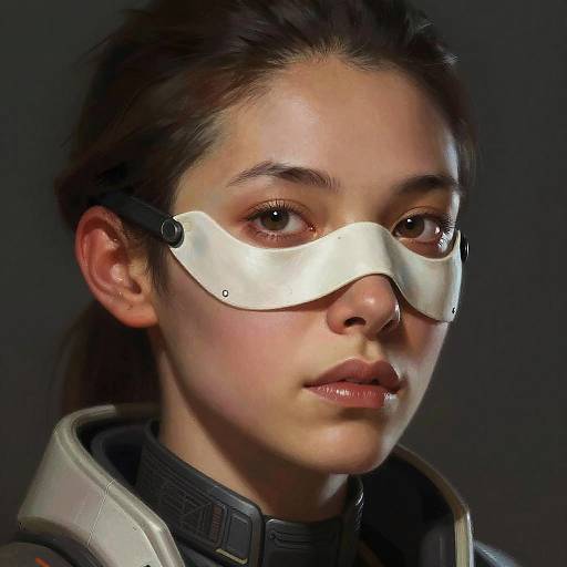 Close-Up of Unmasked Female Quarian