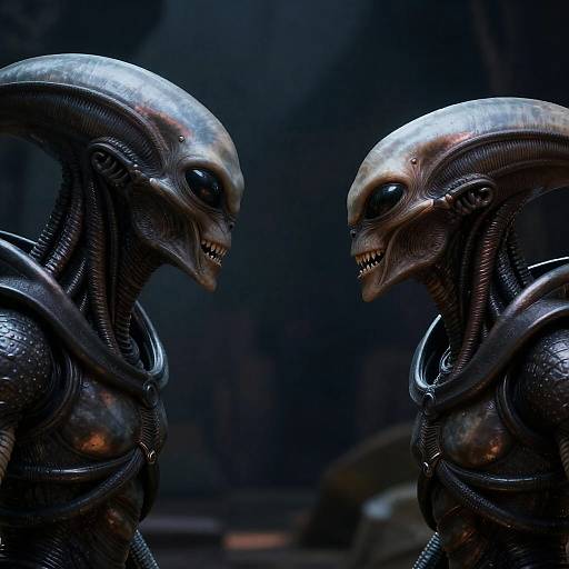 Intense Alien Showdown in Cavern