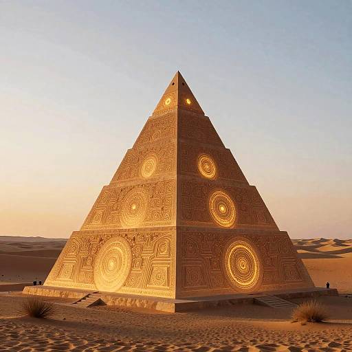 Majestic Fibonacci Pyramid at Sunset
