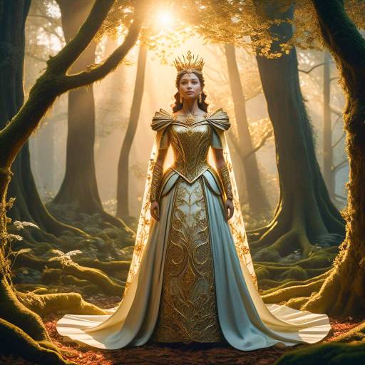 Ethereal Queen in Mystic Forest Clearing Ethereal Queen in Mystic Forest Clearing