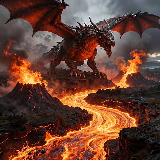 Fiery Volcanic Fantasy Biomes