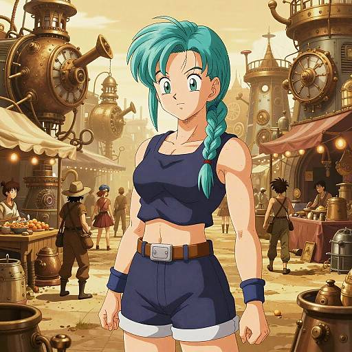 Bulma in Steampunk Fantasy Market