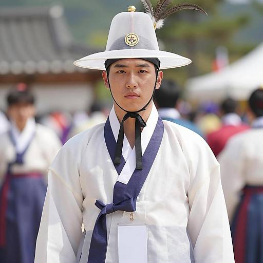 Young Man in Traditional Korean Hanbok