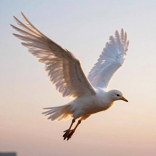 Ethereal Angel Wings at Sunset
