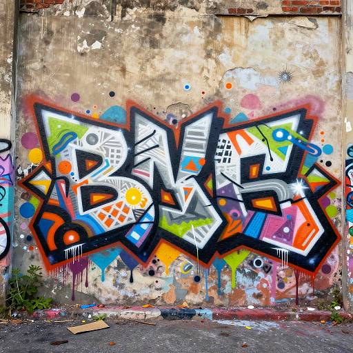 3D Graffiti Letters with Geometric Patterns