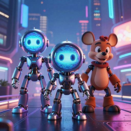 Cyberpunk AI Disney Characters