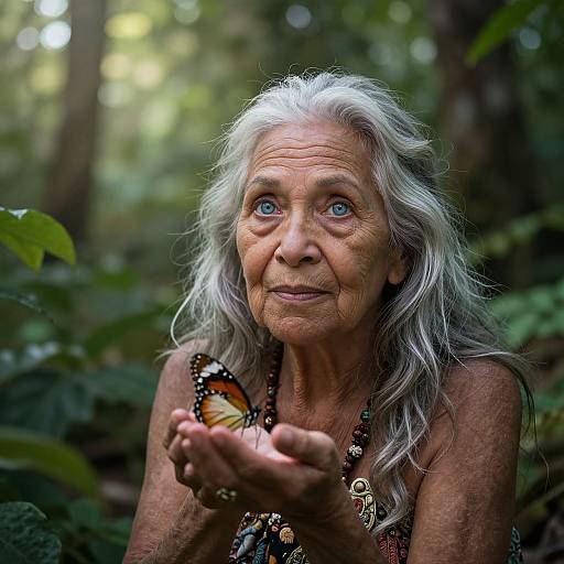 Enigmatic Elderly Pacific Islander Portrait