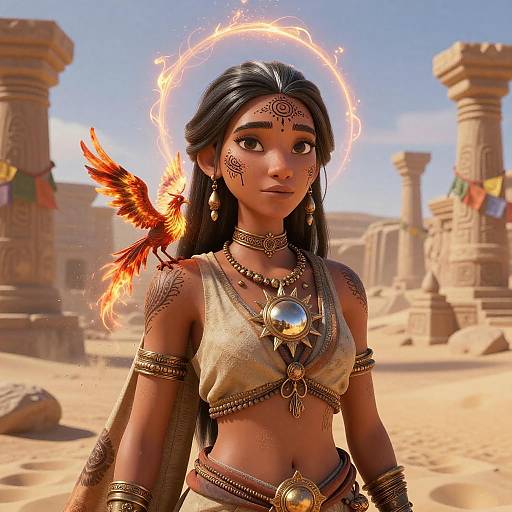 Mystical Desert Oracle in Stunning Detail