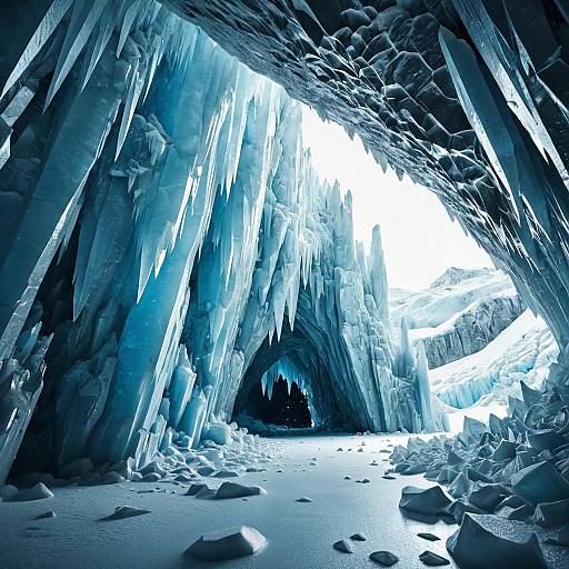 Crystal Glacier Ice Cave Interior