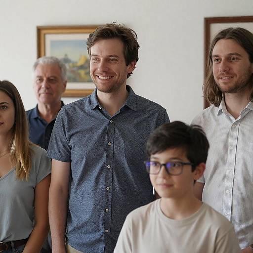 Casual Group Photo in Friendly Room