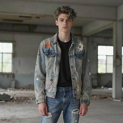 Ash Gray Hairstyle in Urban Fashion