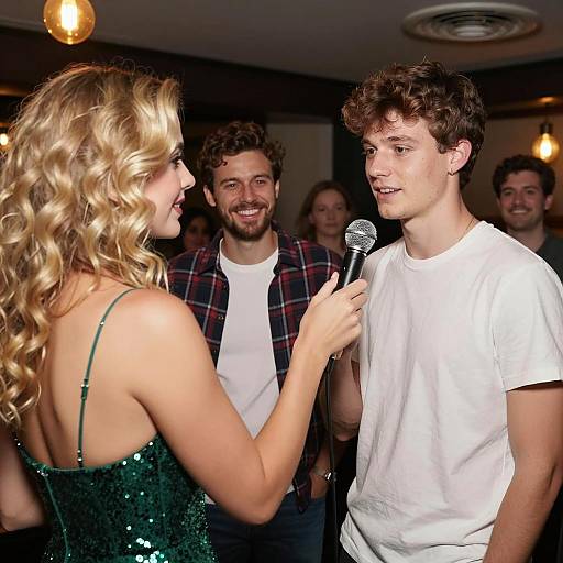 Vibrant Bar Scene with Live Performance