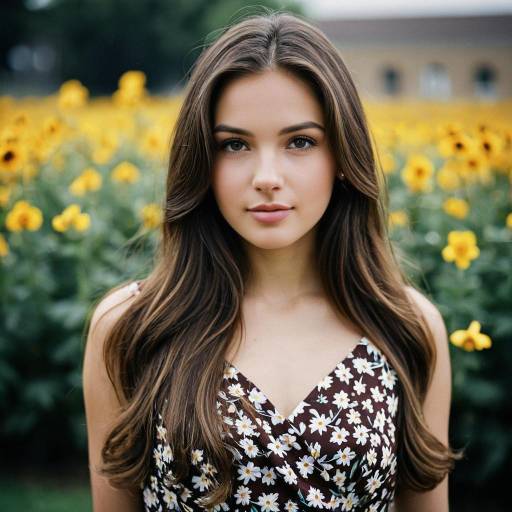 Young Woman in Floral Mini Dress Outdoors