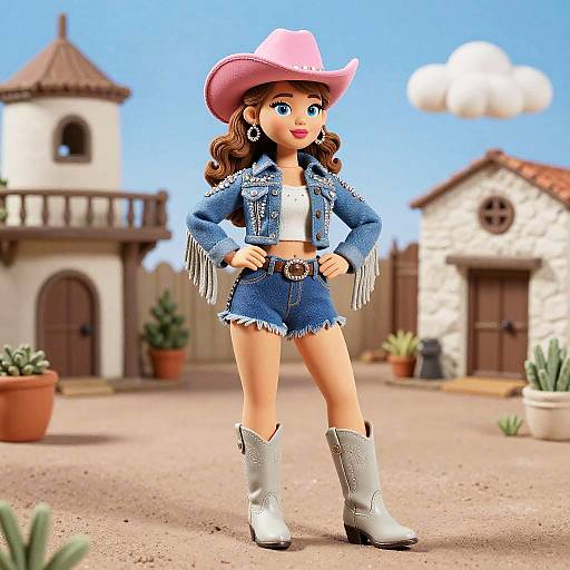 Glamorous Retro Cowgirl by Historic Site