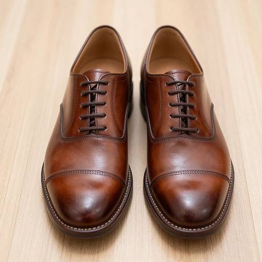 Classic Brown Leather Shoes on Floor
