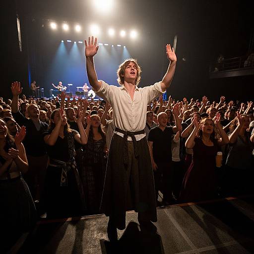 Shy Middle-Aged Man at Concert