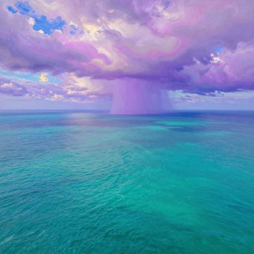 Impressionistic Fantastical Seascape Aerial View