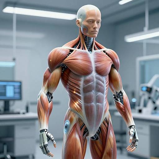 AI-Enhanced Muscular Anatomy Illustration