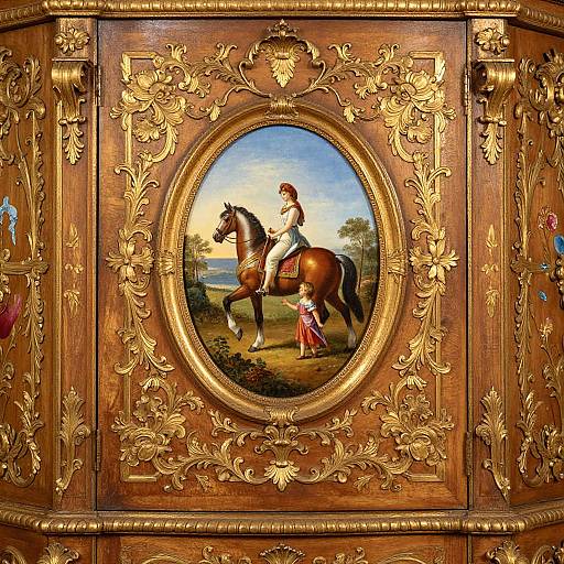 American Rococo Revival Giltwood Cabinet