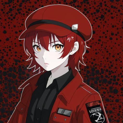 Illustration of Ae-3803, hataraku saibou in the style of D-rex