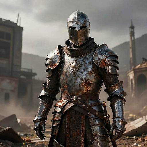 Rusty Noble in Post-Apocalyptic Armor