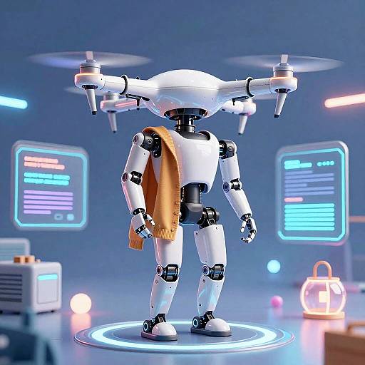 Futuristic AI Clothes Removal Visualization