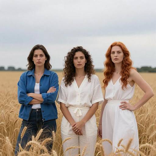 Three Women in a Wheat Field